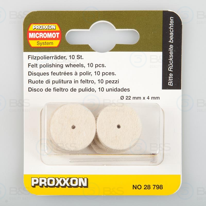  Proxxon - letc kotouky se stopkou z plsti  10 ks
