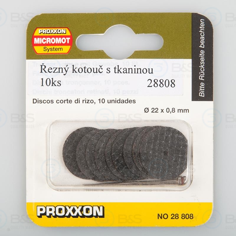  Proxxon - tkaninov korundov ezac kotouky 22 mm se stopkou  10 ks