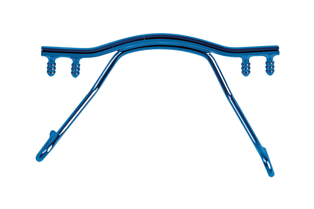 106006 - nosník pro brýle, na hmoždinky - beta titan, modrý