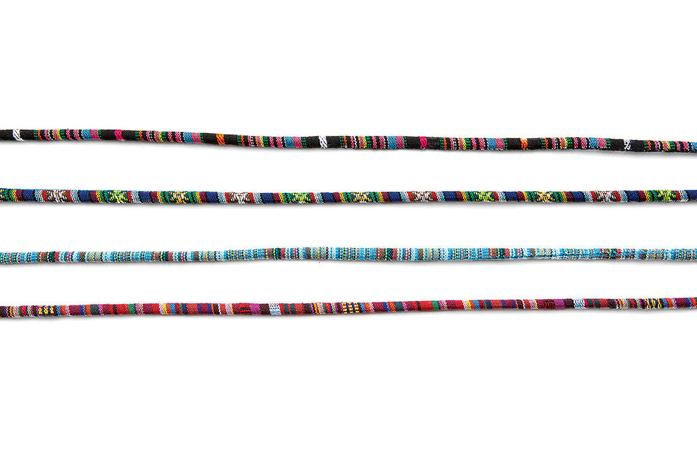 050350 - dekorativní šňůrka Boho-style, sortiment barev, top kvalita, 8 ks