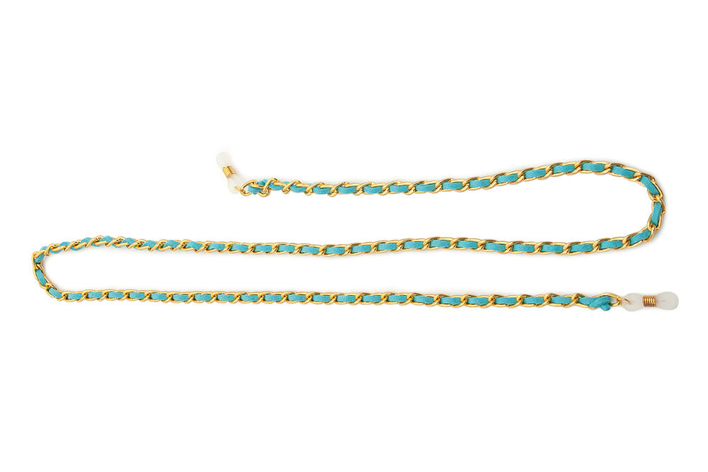 056302 - Bolzano - řetízek zlato-světle modrý, top kvalita  3 ks