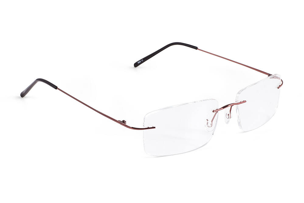 106304 - kompletní stavebnice brýlí - beta titan, stranice s panty, barva hnědá