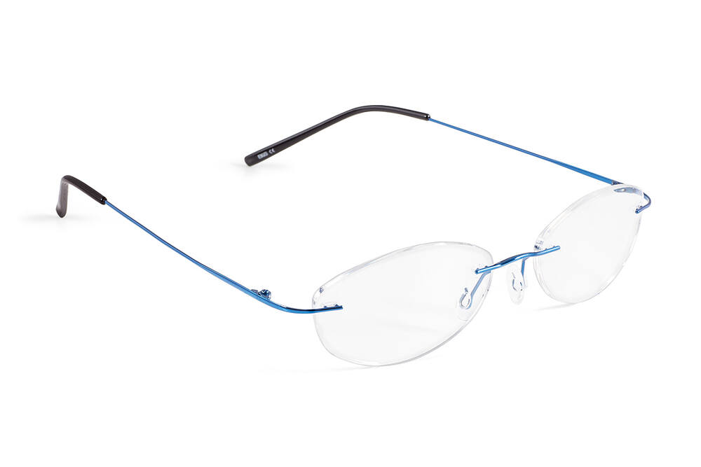 106306 - kompletní stavebnice brýlí - beta titan, stranice s panty, barva modrá