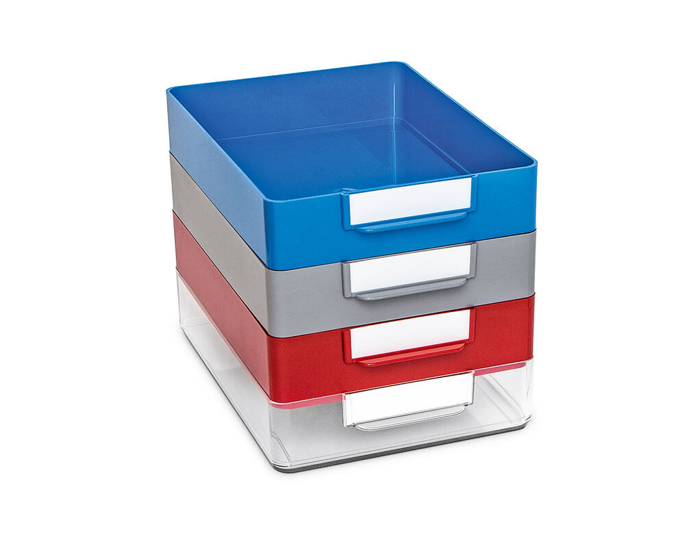 145431 - krabička na zakázky, nový pružný plast, světle modrá  10 ks