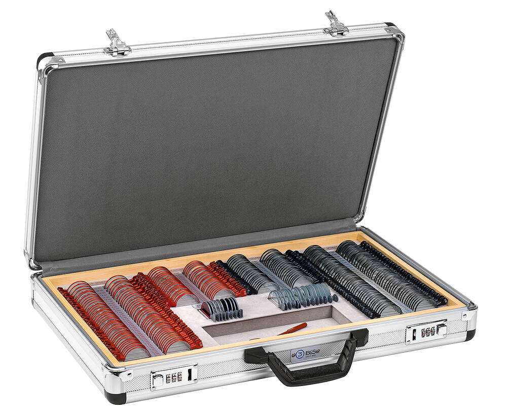 436905 - zkušební skříň B&S s kovovými rámečky, v kovovém kufru  268 dílů