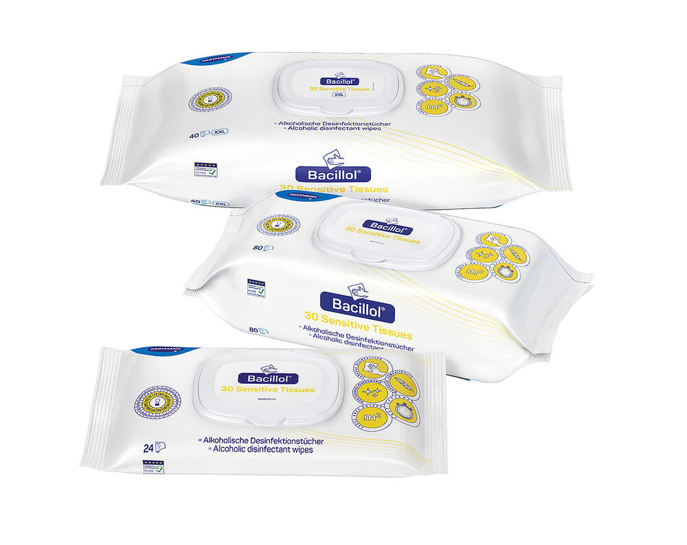 9816931 - Bacillol® 30 Sensitive Tissues, dezinfekční ubrousky, Flowpack, balení 80 ks