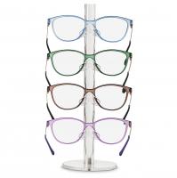 012004 - akrylový prodejní stojan na brýle - sloupový, pro 4 brýle