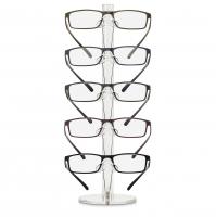 012005 - akrylový prodejní stojan na brýle - sloupový, pro 5 brýlí