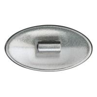 020302 - antialergická  titanová sedýlka - click, gun matná, 13 mm, 4 ks