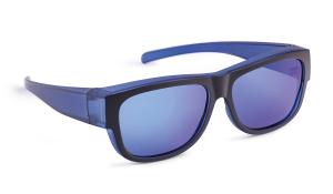 896904 - sluneční brýle přes brýle, vel. 58x45 mm, tmavě modré se zrcadlovými čočkami