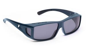 897001 - sluneční brýle přes brýle, vel. 64x41 mm, modré metalické matné, hranatý tvar