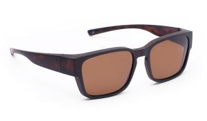 897101 - sluneční brýle přes brýle, vel. 54x40 mm, havanna matné, hranatý tvar