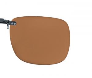 932610 - polarizační klip 52 x 42 mm, hnědý, pro kovové obruby  1 ks