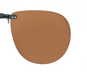 932640 - polarizační klip 62 x 54 mm, hnědý, pro kovové obruby  1 ks