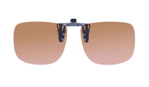 933225 - odklopný polarizační klip - kovové provedení, 54 x 43 mm, hnědý 70-75%, vnitřní strana s A
