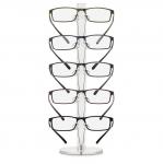 akrylový prodejní stojan na brýle - sloupový, pro 5 brýlí
