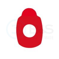  OptiSafe - samolepky k broušení čoček s hydrofobní úpravou 14 mm, červené, 500 ks