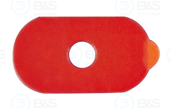  OptiSafe - samolepky k broušení čoček s hydrofobní úpravou Nidek 31 x 17 mm, červené, 500 ks
