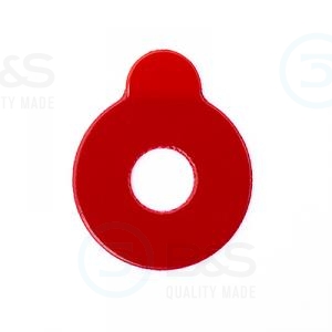  samolepky k broušení čoček s hydrofobní úpravou 22 mm, červené, 1000 ks