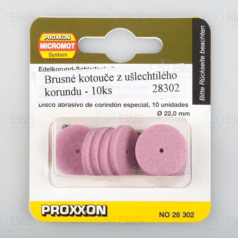 Proxxon - stopkov brousky korundov - kotou 22,0 mm  10 ks