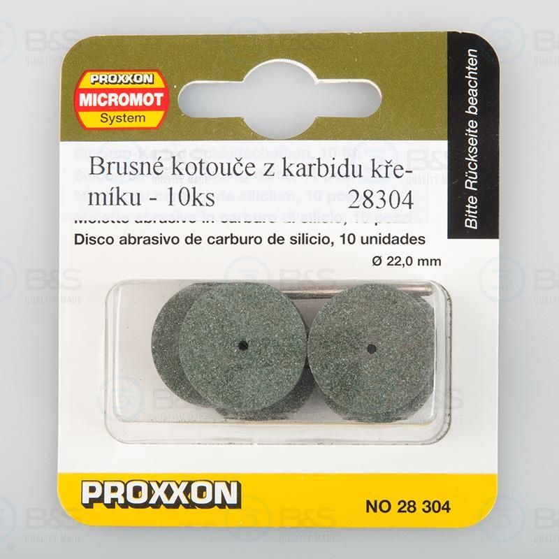 Proxxon - stopkov brousky SiC - kotou 22,0 mm  10 ks