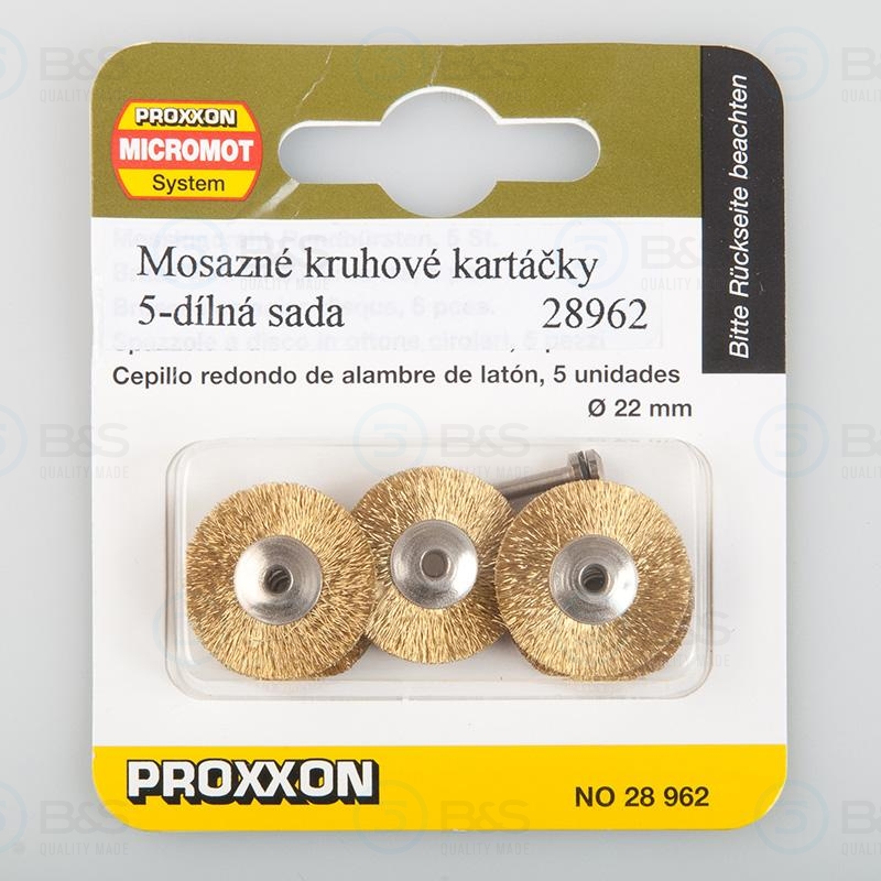  Proxxon - mosazné kartáčky se stopkou  5 ks