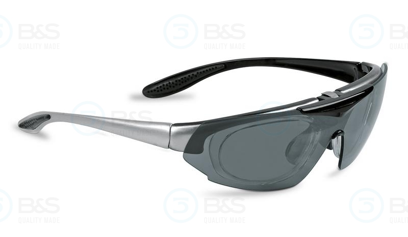  Leader Spirit sportovní brýle s předsádkou a výměnným zorníkem, stříbrné