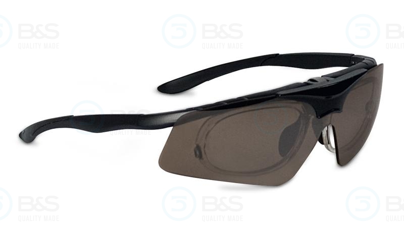  Leader Flash sportovní brýle s předsádkou a výměnnými zorníky, černé matné