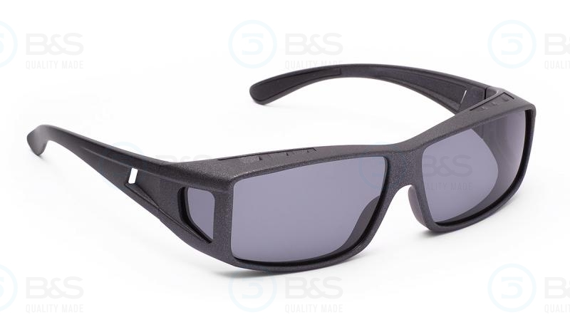  1207511 - sluneční brýle přes brýle, vel. 64x41 mm, grafitové matné, hranatý tvar