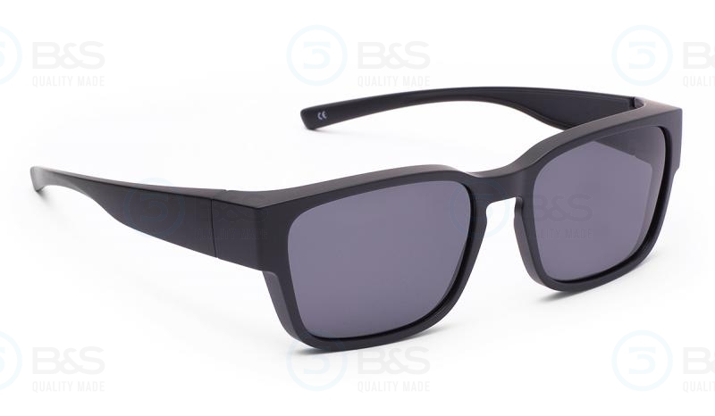  1207513 - sluneční brýle přes brýle, vel. 54x40 mm, černé matné, hranatý tvar