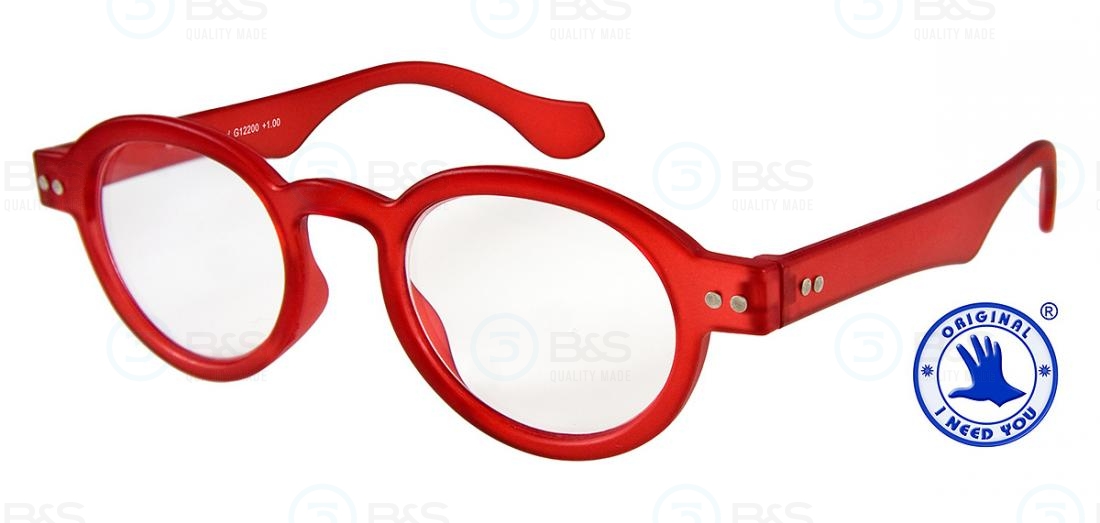  Čtecí brýle - DOKTOR, plastové, panto, červené