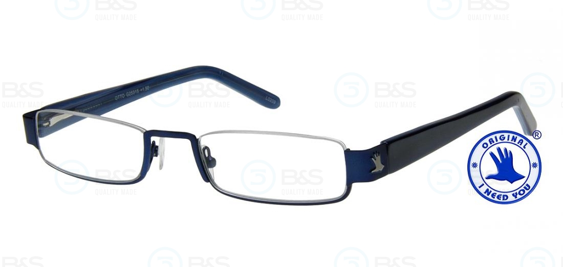  Čtecí brýle - OTTO, kovové s flexem, vázané, modré