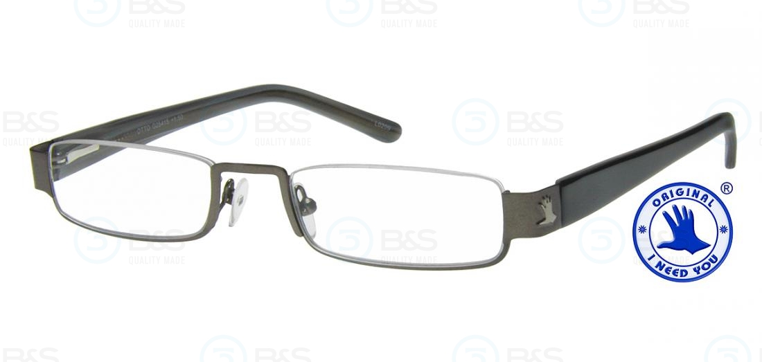  Čtecí brýle - OTTO, kovové s flexem, vázané, gun